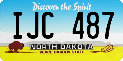 ND license plate IJC487