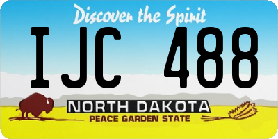 ND license plate IJC488