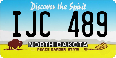 ND license plate IJC489