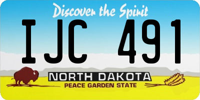ND license plate IJC491