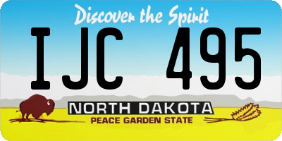 ND license plate IJC495