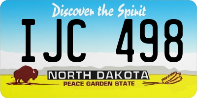 ND license plate IJC498