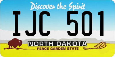 ND license plate IJC501