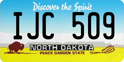 ND license plate IJC509