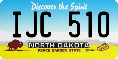ND license plate IJC510