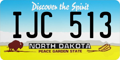 ND license plate IJC513