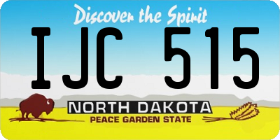 ND license plate IJC515