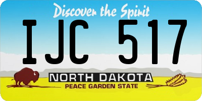 ND license plate IJC517