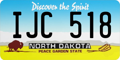 ND license plate IJC518
