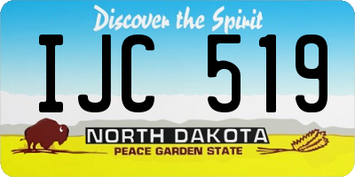 ND license plate IJC519