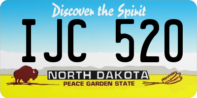 ND license plate IJC520