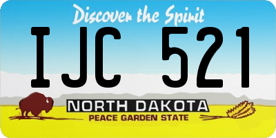 ND license plate IJC521