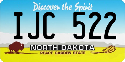ND license plate IJC522