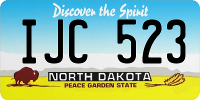 ND license plate IJC523