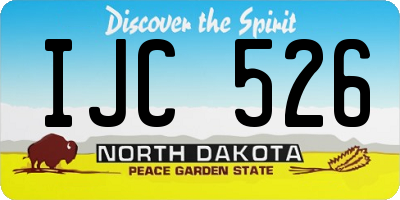 ND license plate IJC526