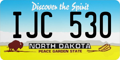 ND license plate IJC530