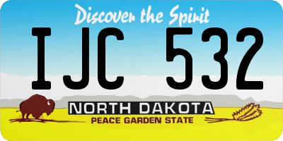 ND license plate IJC532