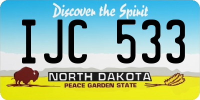 ND license plate IJC533