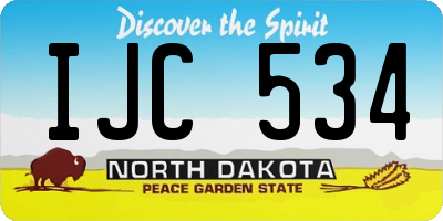 ND license plate IJC534