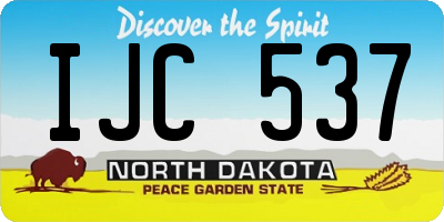 ND license plate IJC537