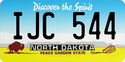 ND license plate IJC544