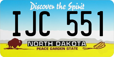 ND license plate IJC551