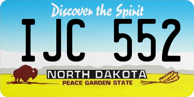 ND license plate IJC552