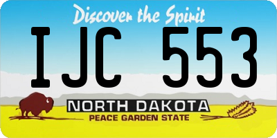 ND license plate IJC553
