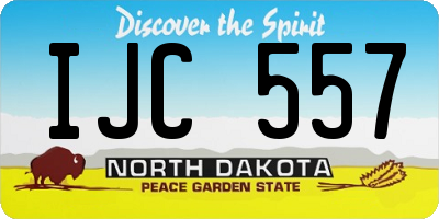 ND license plate IJC557