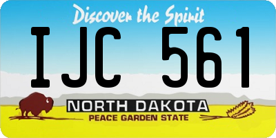 ND license plate IJC561