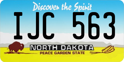 ND license plate IJC563