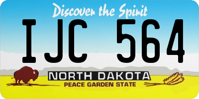 ND license plate IJC564