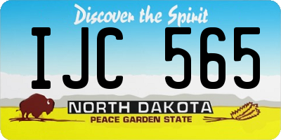 ND license plate IJC565