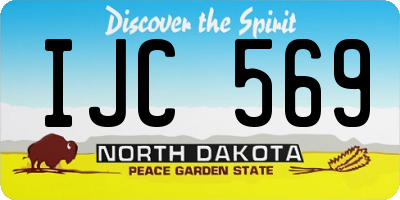ND license plate IJC569