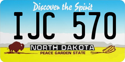 ND license plate IJC570