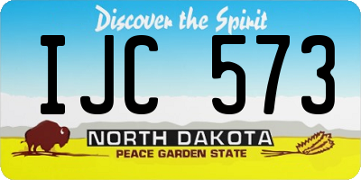 ND license plate IJC573
