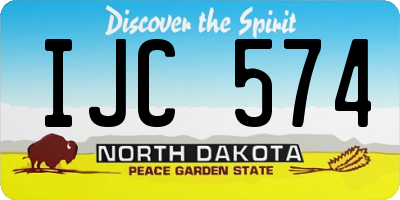 ND license plate IJC574
