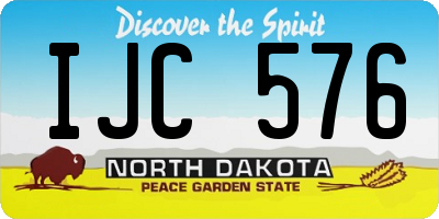 ND license plate IJC576