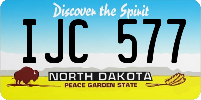 ND license plate IJC577