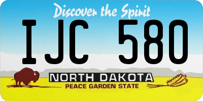ND license plate IJC580