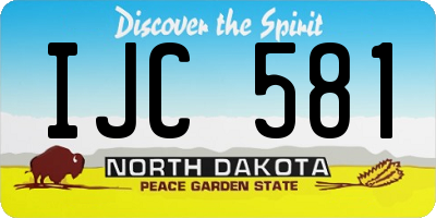 ND license plate IJC581