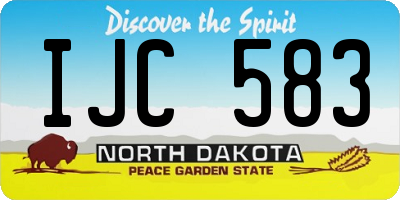 ND license plate IJC583