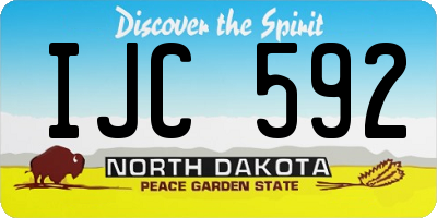 ND license plate IJC592