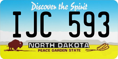 ND license plate IJC593