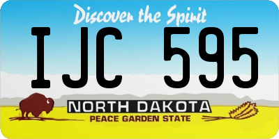 ND license plate IJC595