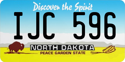 ND license plate IJC596