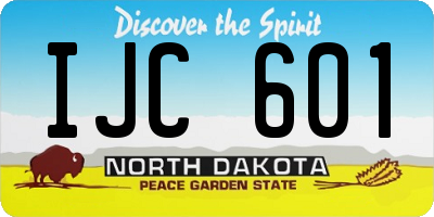 ND license plate IJC601