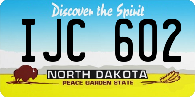 ND license plate IJC602