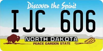 ND license plate IJC606