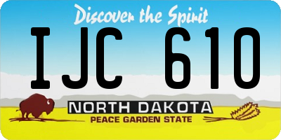 ND license plate IJC610